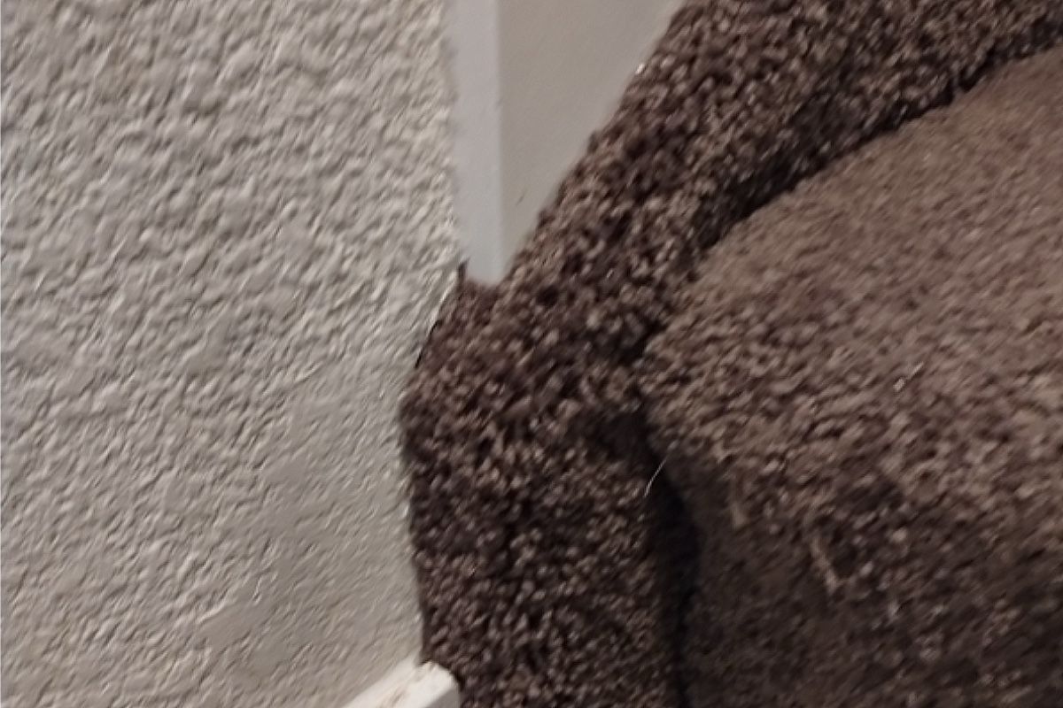 Stair carpet repair — after